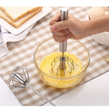 Kitchen Accessories Mixer Egg Beater Manual Self Turning Stainless Steel Whisk Hand Blender Egg Cream Stirring Kitchen Gadgets
