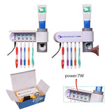 Antibacterial UV Light Toothbrush Sterilizer Automatic Toothpaste Dispenser - Etrendpro
