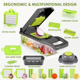 Multifunctional Vegetable Cutter Shredders Slicer With Basket Fruit Potato Chopper Carrot Grater Slicer Mandolin For Kitchen