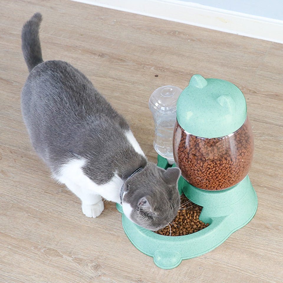 Pet Cat Bowls Multi-Functional Feeder Water Dispenser Automatic Feeding Dog Food Bowls For Cats Puppy Drinking Bottle For Dogs