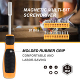 DEKO Hand Tools Woodworking tools Hand Tool Kit with Storage Case Plastic Tool box Screwdriver Knife Socket Wrench Multi tool