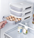 Refrigerator Egg Holder Kitchen Drawer Organizer Fresh-Keeping Egg Storage Box Large Capacity Stackable Food Container Egg Box