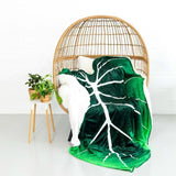 Green Leaves Giant Blanket Shape