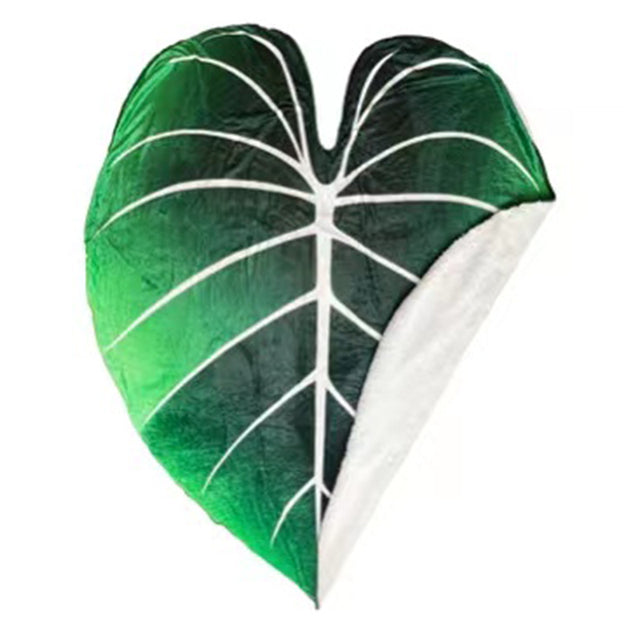 Green Leaves Giant Blanket Shape