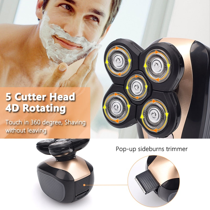 Rechargeable Bald Head Electric Shaver 5 Floating