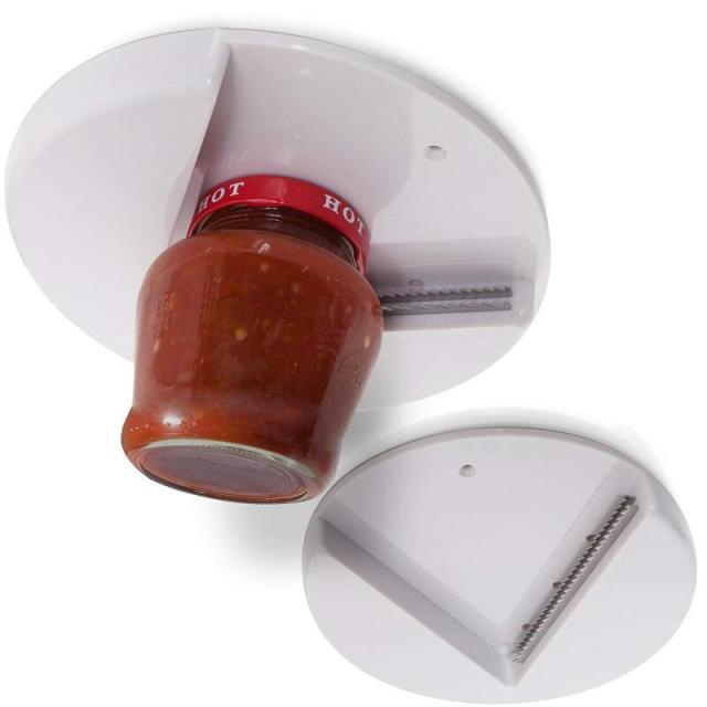 Jar Opener Multi Function The Grip Under Cabinet Professional Lid Cans Quick Opener Bottle Opener Any Size Lid Kitchen Gadget