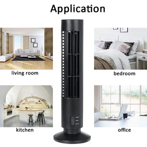 Portable 5V USB Air Conditioner Mini Electric Vertical Bladeless Tower Fan