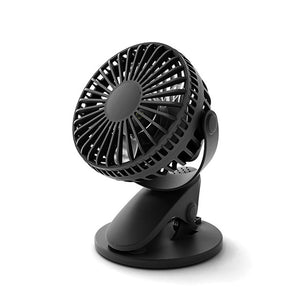 USB Desk Fan Table Mini Clip Portable Cooling with 3 Speed Powered Stroller 360° Rotate Personal Quiet Electric for Home Office